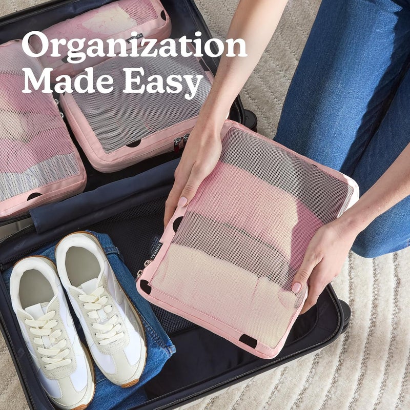 VANDEL Space-Saving Compression Packing Cubes for Kids + Women, Compressible Carry On Suit Case Organizer Luggage Kids Packing Cubes for Baby Bag Organizer Pouches for Luggage, Treavel Suitcase Cube - Image 4